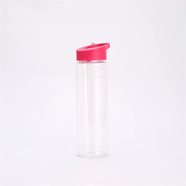 Clear Water Bottle with Straw