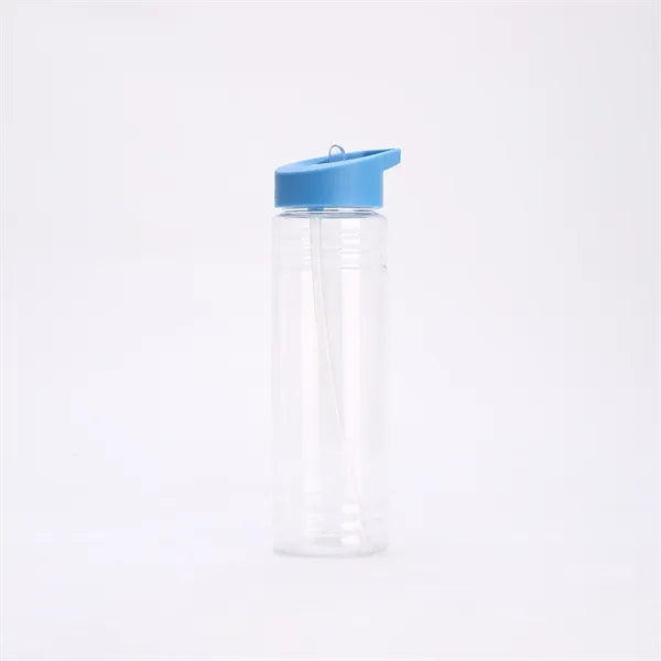 Clear Water Bottle with Straw