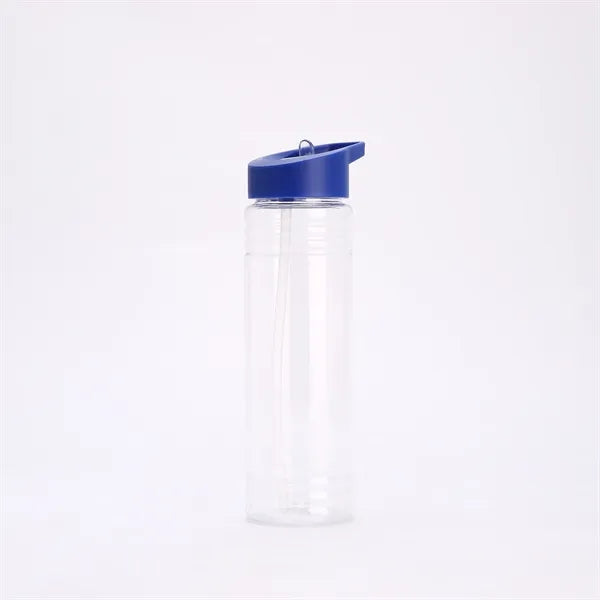 Clear Water Bottle with Straw