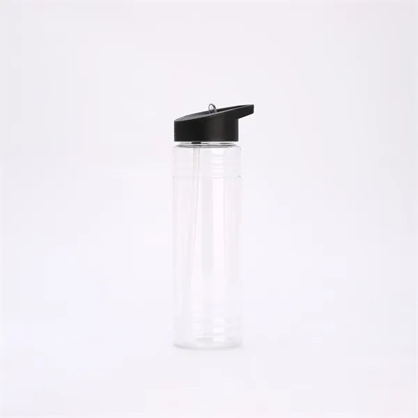 Clear Water Bottle with Straw