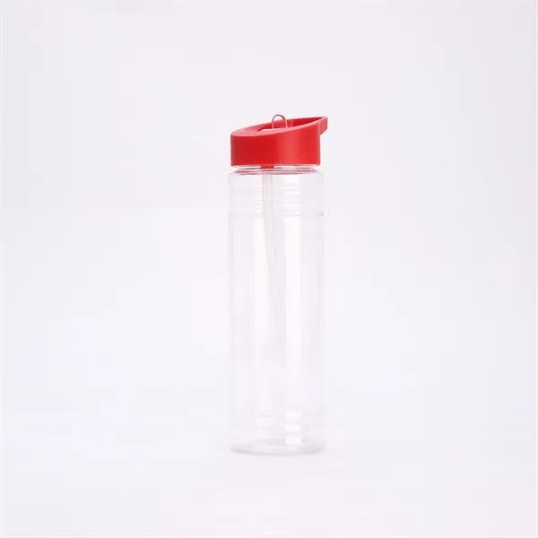 Clear Water Bottle with Straw
