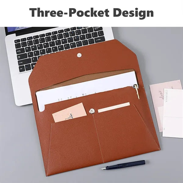 Urban Leather Business Document Folder