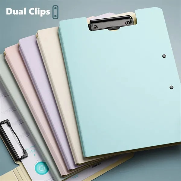 A4 Dual-Clip Folding Clipboard Folder