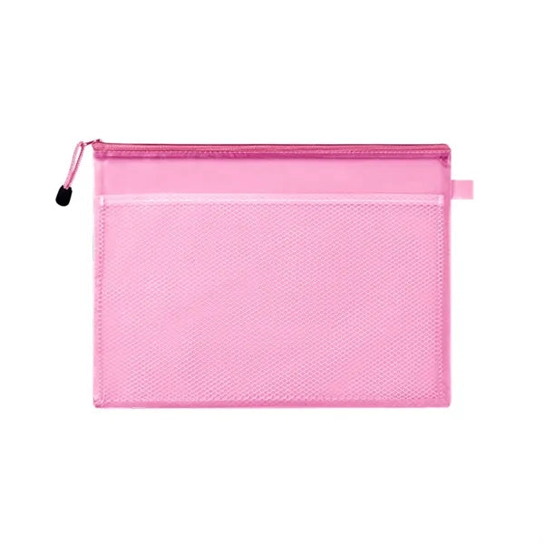 Waterproof Zipper Document Pouch with Mesh Divider