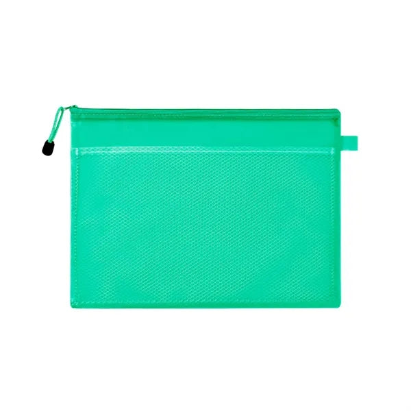 Waterproof Zipper Document Pouch with Mesh Divider