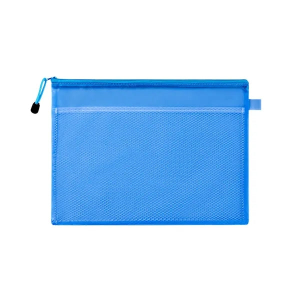 Waterproof Zipper Document Pouch with Mesh Divider