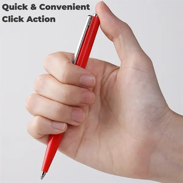 Slim Click Action Gel Pen with Metal Clip