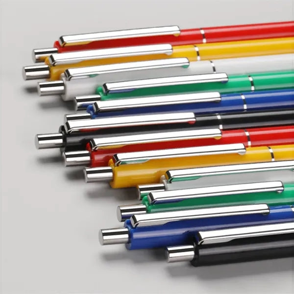 Slim Click Action Gel Pen with Metal Clip