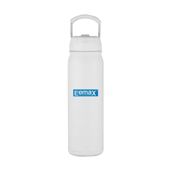 24 Oz Stainless Steel Vacuum Bottle with Easy Carry Handle a