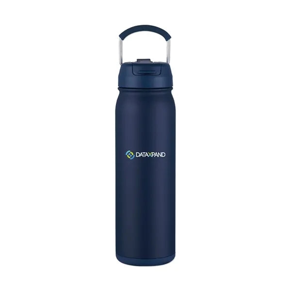 24 Oz Stainless Steel Vacuum Bottle with Easy Carry Handle a