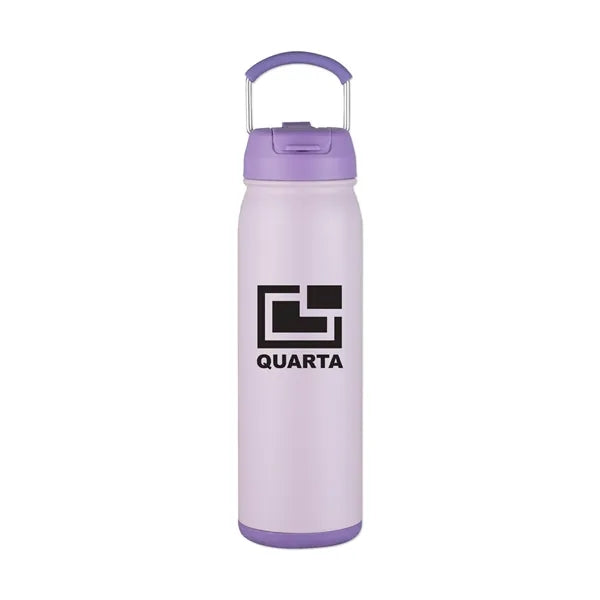 24 Oz Stainless Steel Vacuum Bottle with Easy Carry Handle a