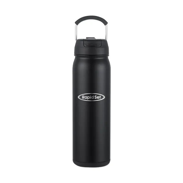 24 Oz Stainless Steel Vacuum Bottle with Easy Carry Handle a