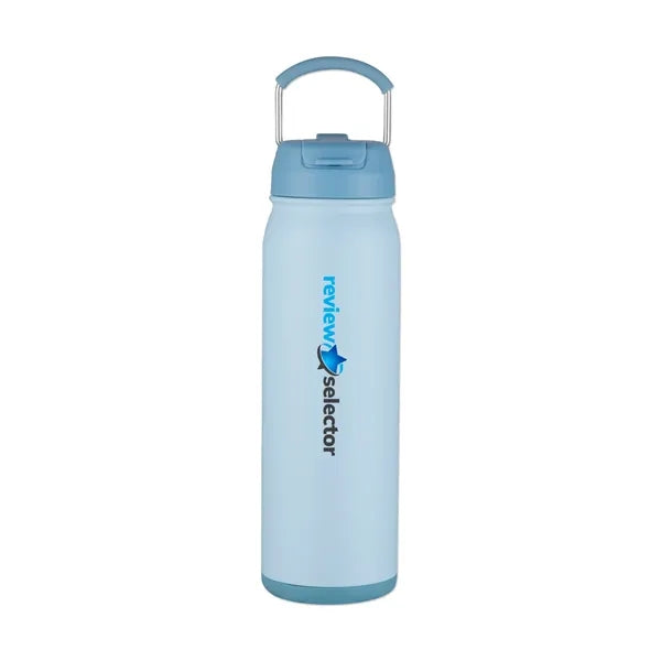 24 Oz Stainless Steel Vacuum Bottle with Easy Carry Handle a