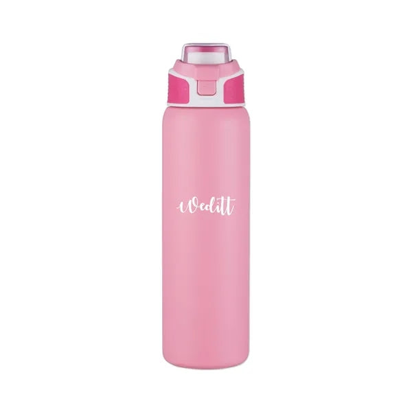 28 Oz Stainless Steel Vacuum Bottle with Easy Carry Handle L