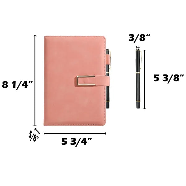 PU A5 Magnetic Closure Notepad w/Pen