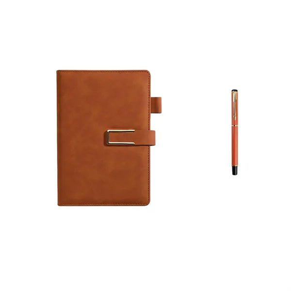 PU A5 Magnetic Closure Notepad w/Pen