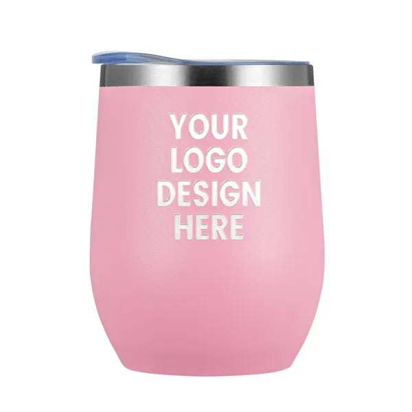 Vineyard-I 12 Oz Stemless Wine Glass Tumbler (Double Walled)