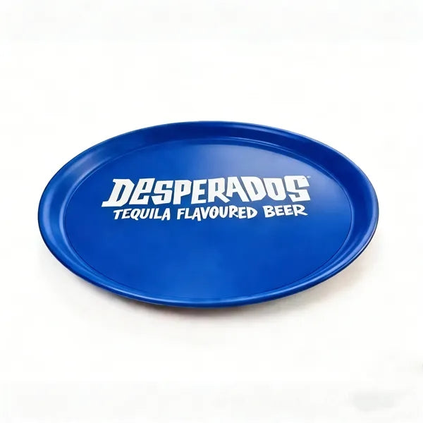 Heavy-Duty Thickened Round Plastic Wine Tray With Sticker