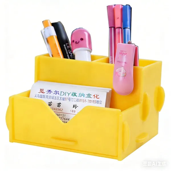 Easy-Assemble Plastic Desktop Storage Box