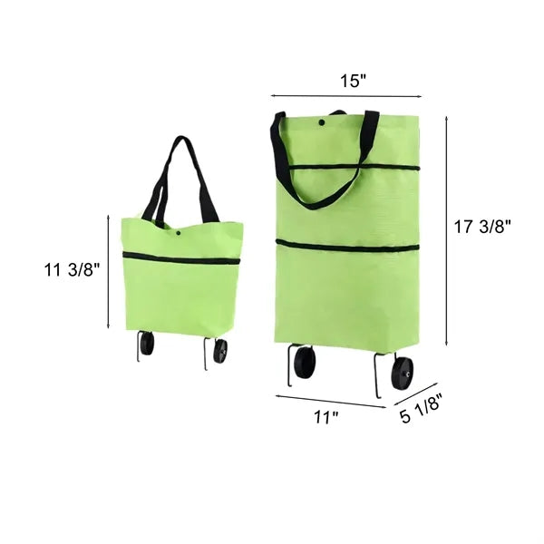 Collapsible Shopping Grocery Bag With Wheels