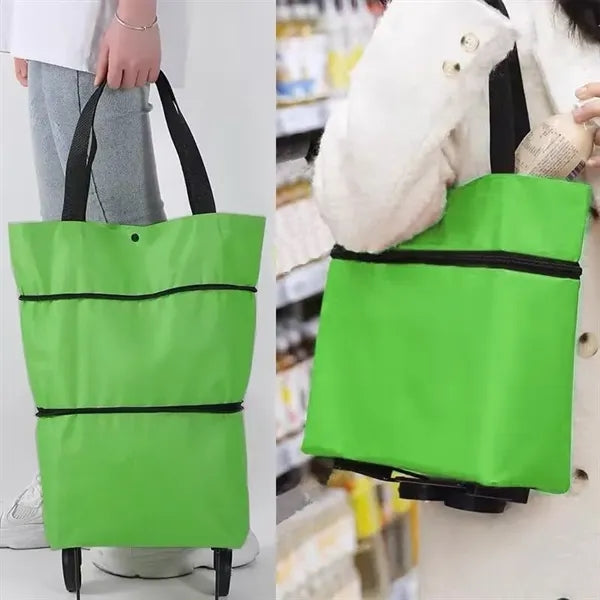 Collapsible Shopping Grocery Bag With Wheels