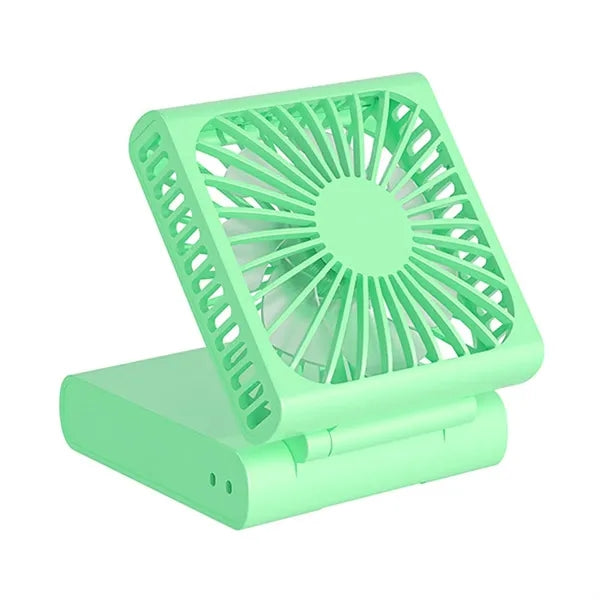 Compact USB Fan w/ 3000mAh Power Bank & Phone Stand