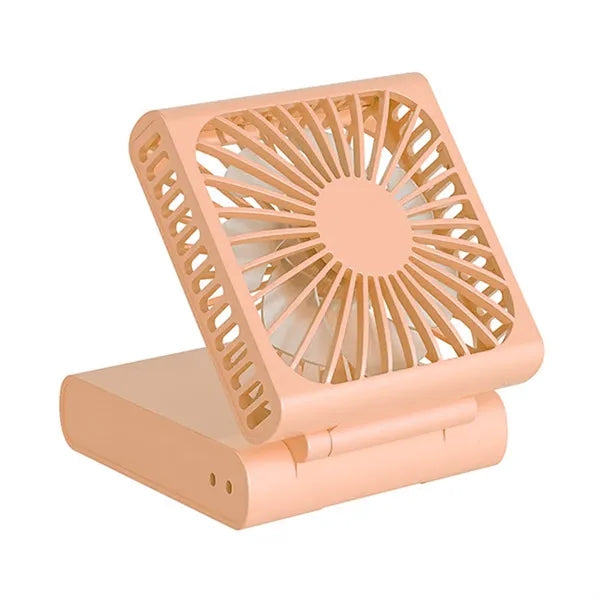 Compact USB Fan w/ 3000mAh Power Bank & Phone Stand