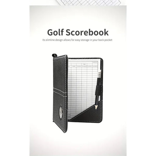 Golf Scorecard Holder with Stat Tracker PU Leather Yardage B