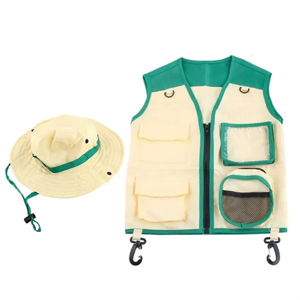 Kid's Explorer Vest Hat Set