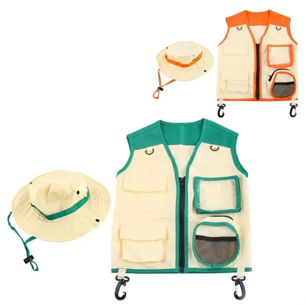 Kid's Explorer Vest Hat Set