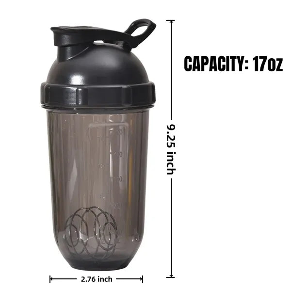 17oz Protein Shaker Bottle With Handle