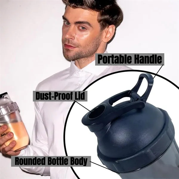 17oz Protein Shaker Bottle With Handle