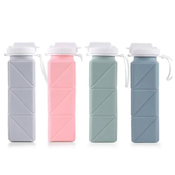 21 Oz Food Grade Retractable Square Silicone Folding Cup