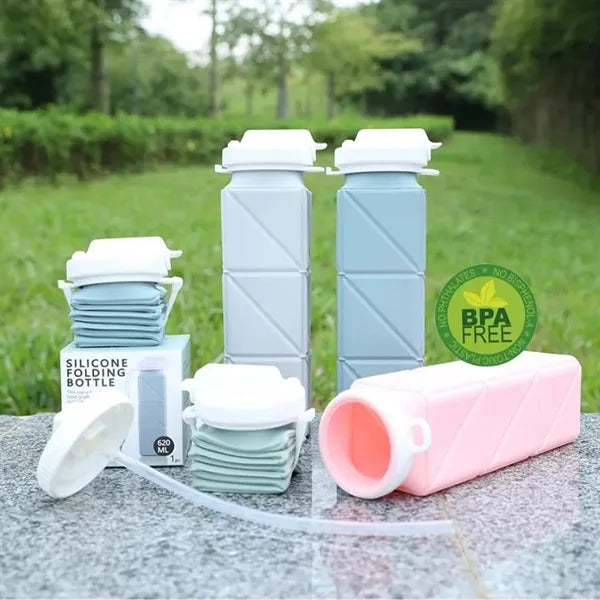 21 Oz Food Grade Retractable Square Silicone Folding Cup