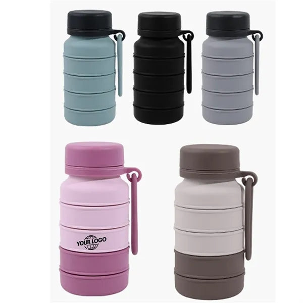 17 Oz Food Grade Retractable Silicone Folding Cup