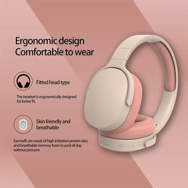 Wireless HiFi Foldable Noise Reduction Bluetooth Headphone