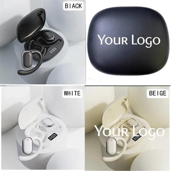 Open Ear Headphone Wireless Bluetooth 5.3 Earbud with LED