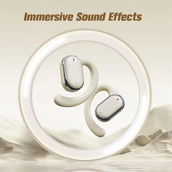 Open Ear Headphone Wireless Bluetooth 5.3 Earbud with LED