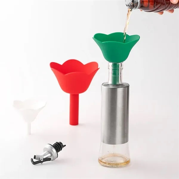 Silicone Flower Funnel Set of 3