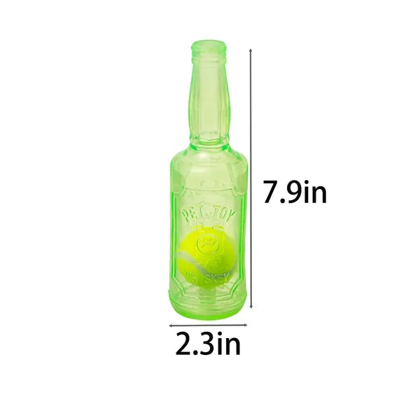 Rubber Bottle Squeaky Dog Chew Toy