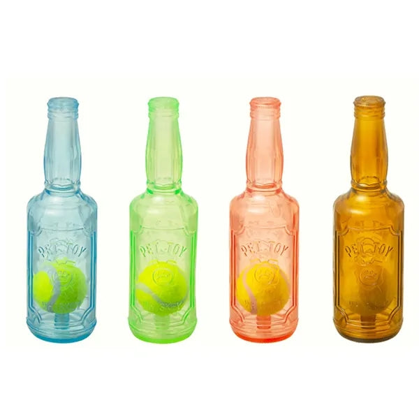 Rubber Bottle Squeaky Dog Chew Toy