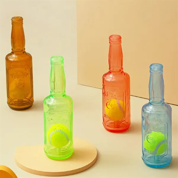 Rubber Bottle Squeaky Dog Chew Toy