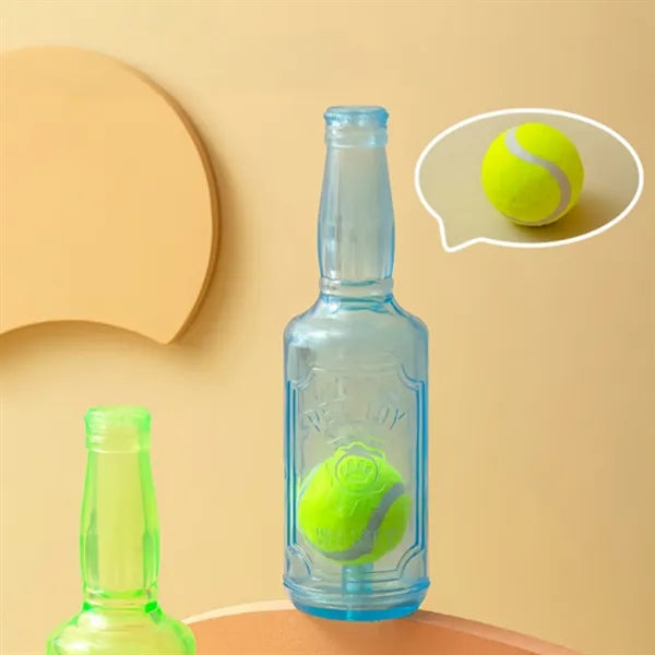 Rubber Bottle Squeaky Dog Chew Toy
