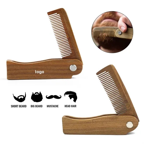 Portable Folding Wooden Comb