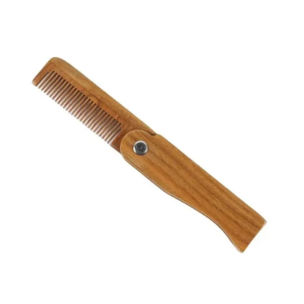 Portable Folding Wooden Comb