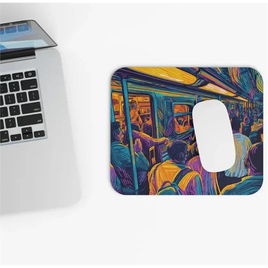 Hard Surface Mouse Pad w/Heavy-Duty Rubber Backing