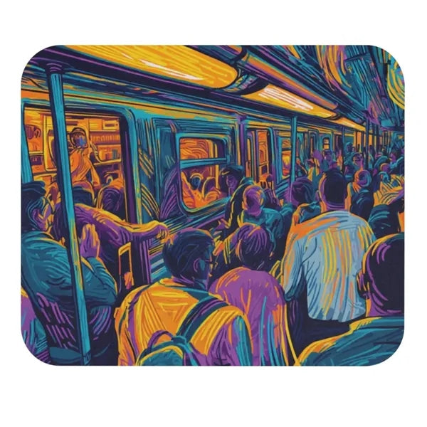 Hard Surface Mouse Pad w/Heavy-Duty Rubber Backing