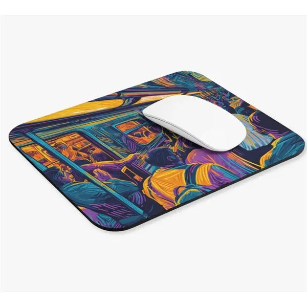 Hard Surface Mouse Pad w/Heavy-Duty Rubber Backing