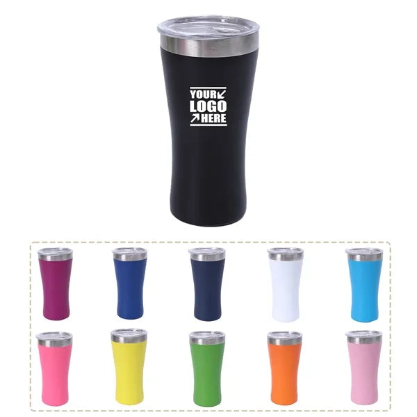 6 oz Stainless Steel Mini Waist Shaped Beer Mug with Lid
