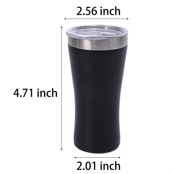 6 oz Stainless Steel Mini Waist Shaped Beer Mug with Lid